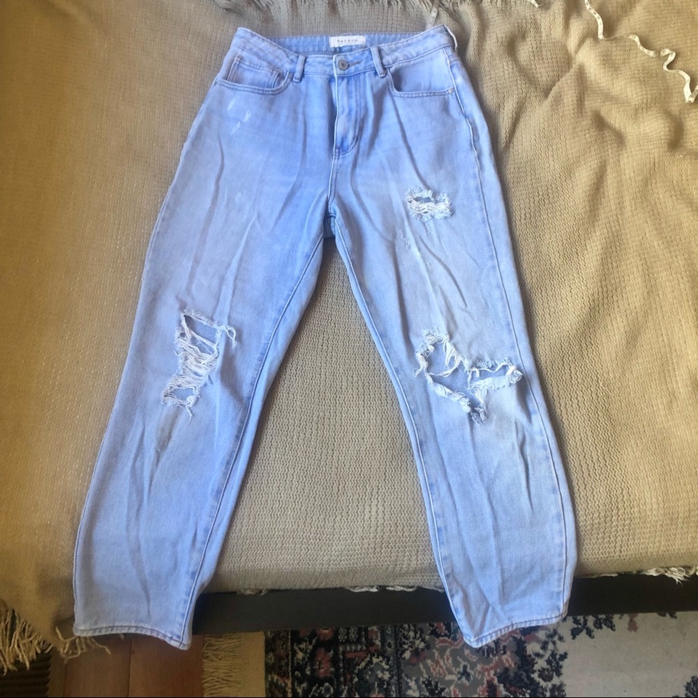 PacSun High Rise Distressed Mom Jean